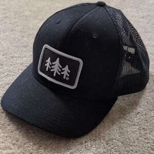 Classic Black Mesh Cap with Tree Emblem
